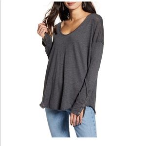 Free People Sienna Snap Cuff Cotton Blend Tee